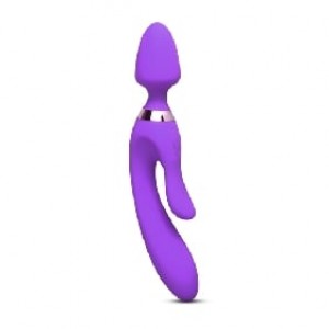 Wand Massager 9 Speeds Rechargeable Silicone with 2 Motors Purple (LAST ONES AVAILABLE)